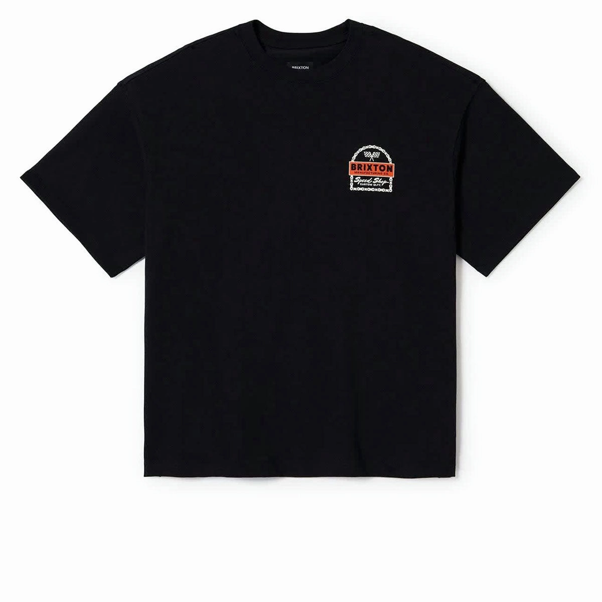 Brixton Drayton Heavyweight Relaxed T-Shirt - Black Classic Wash Daily Casual Collared formality