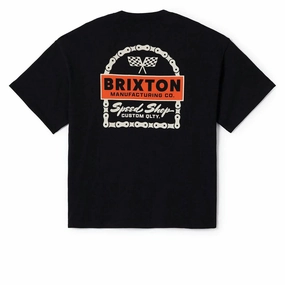 Brixton Drayton Heavyweight Relaxed T-Shirt - Black Classic Wash Cozy Feel