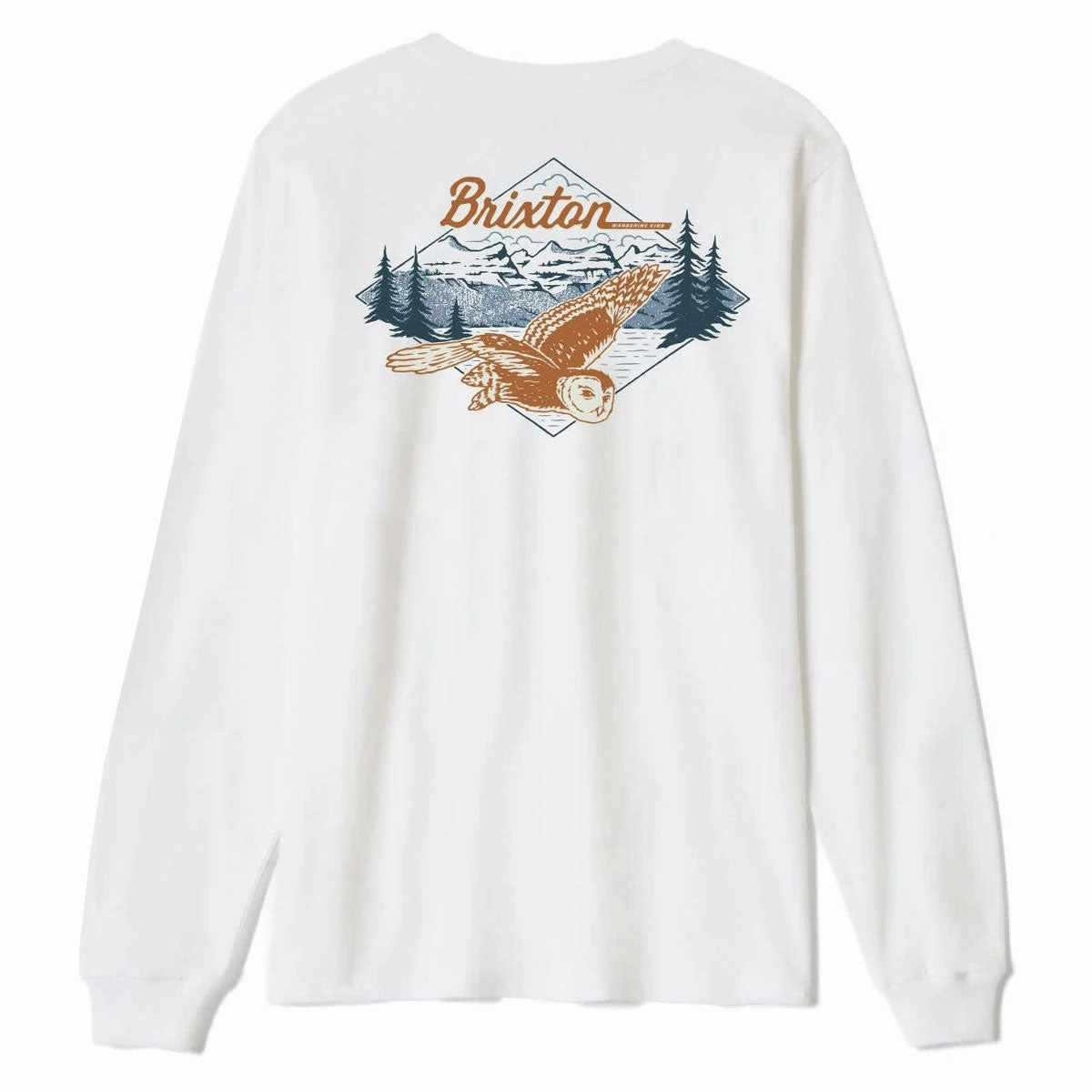 Brixton Driftway Long Sleeve T-Shirt - White Street Comfort Chill Design