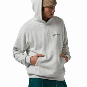 Brixton Embroidered Heavyweight Hoodie - Heather Grey Ash Daily Style adult preference
