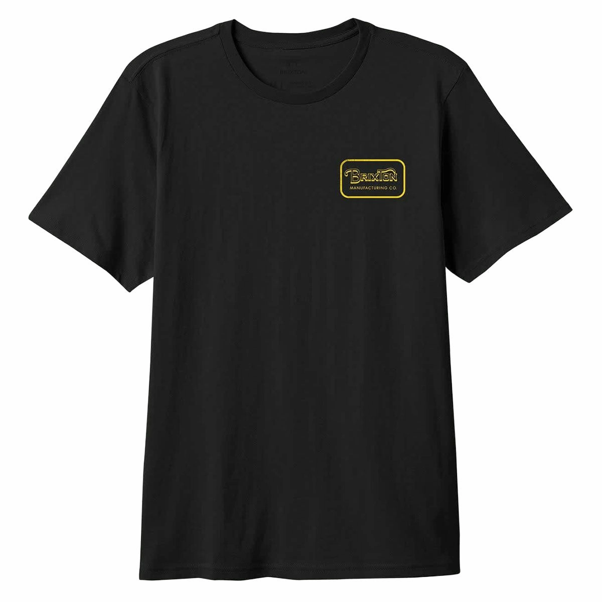 Brixton Grade T-Shirt - Black/Dark Yellow Easy Comfort Comfortable Weave