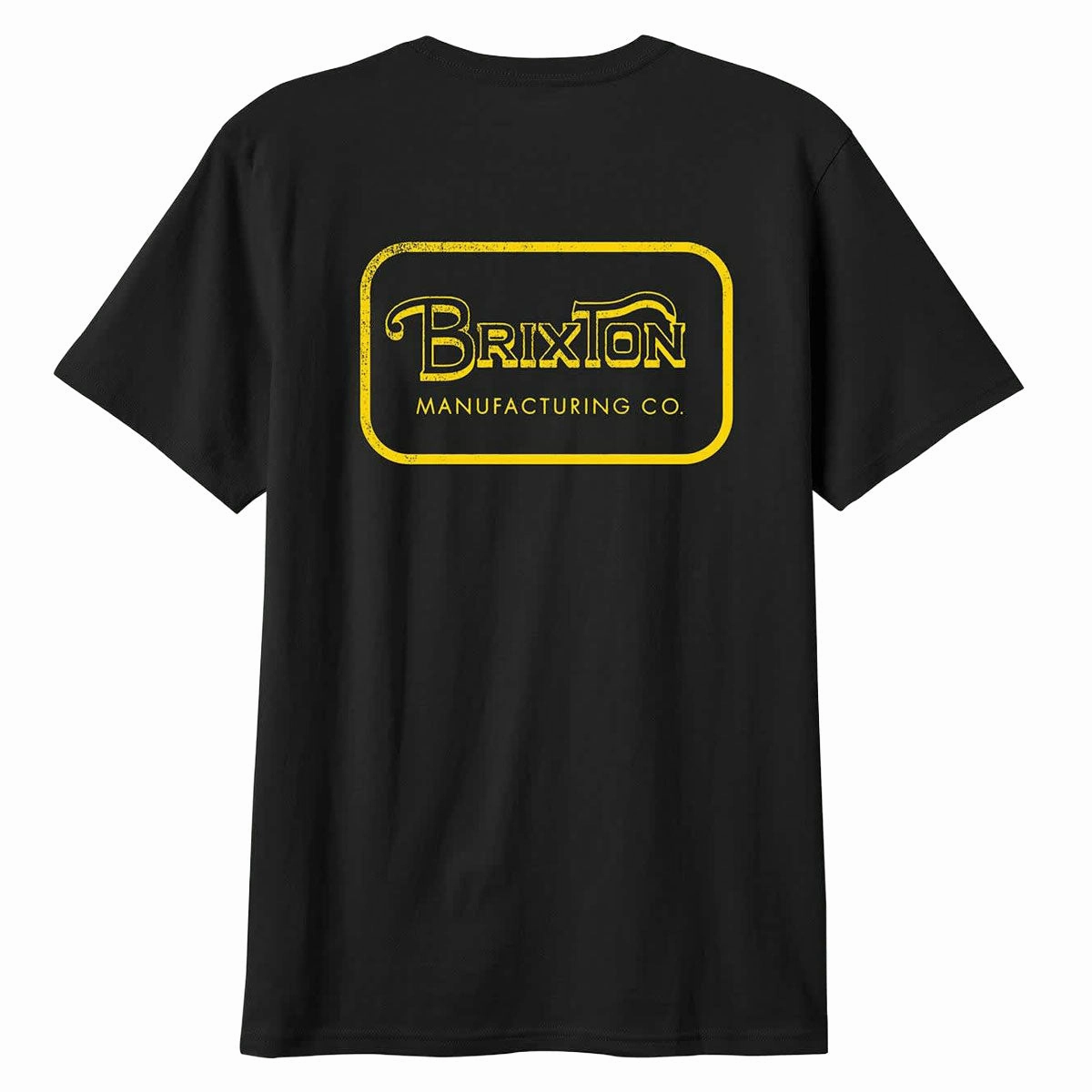 Brixton Grade T-Shirt - Black/Dark Yellow Lightweight Comfort Wear ComfortFirst