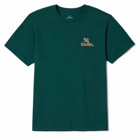 Brixton Inwood T-Shirt - Deep Emerald Chilly Day Comfort Casual Touch