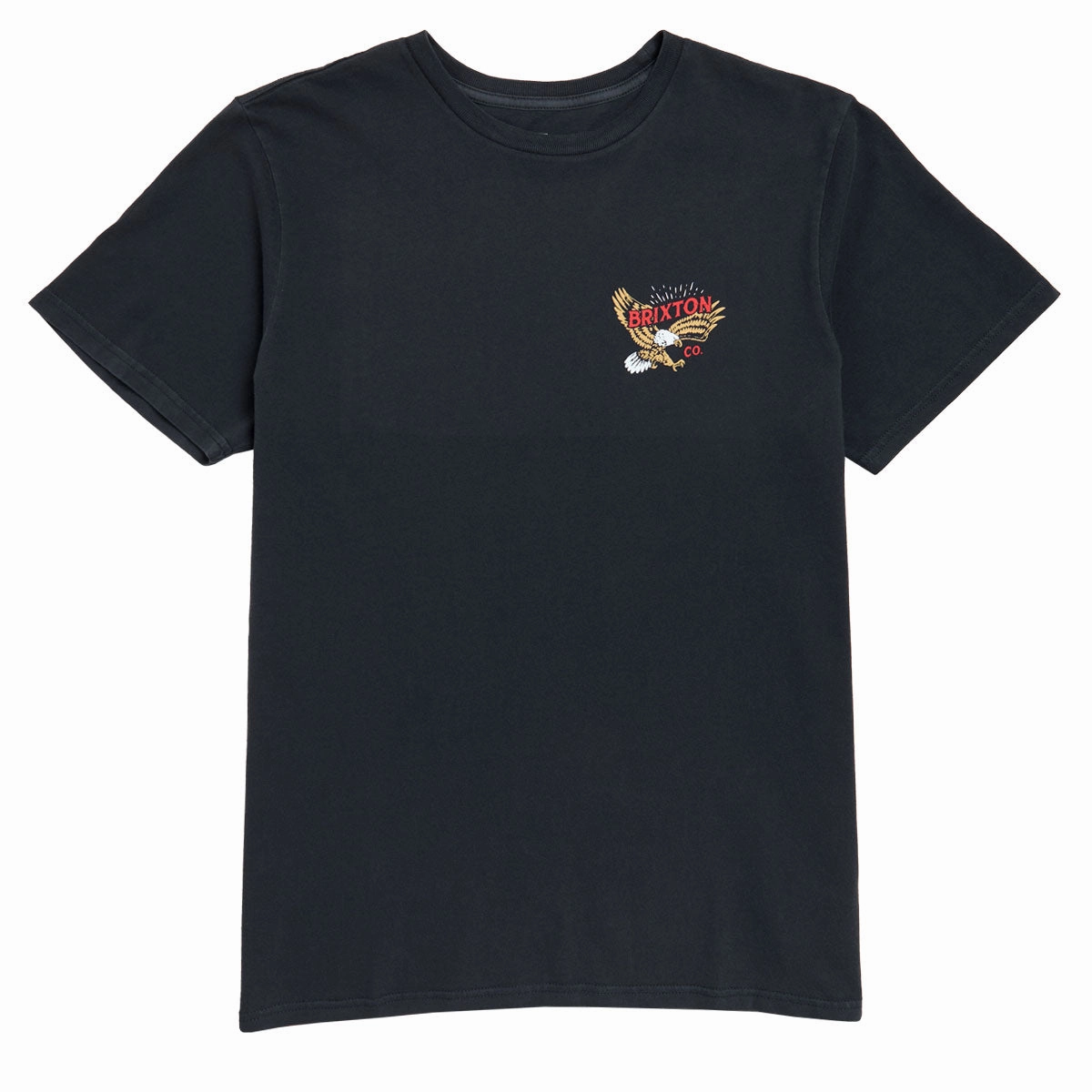 Relaxed Fit Essential Wardrobe Brixton Keller T-Shirt - Black Worn Wash