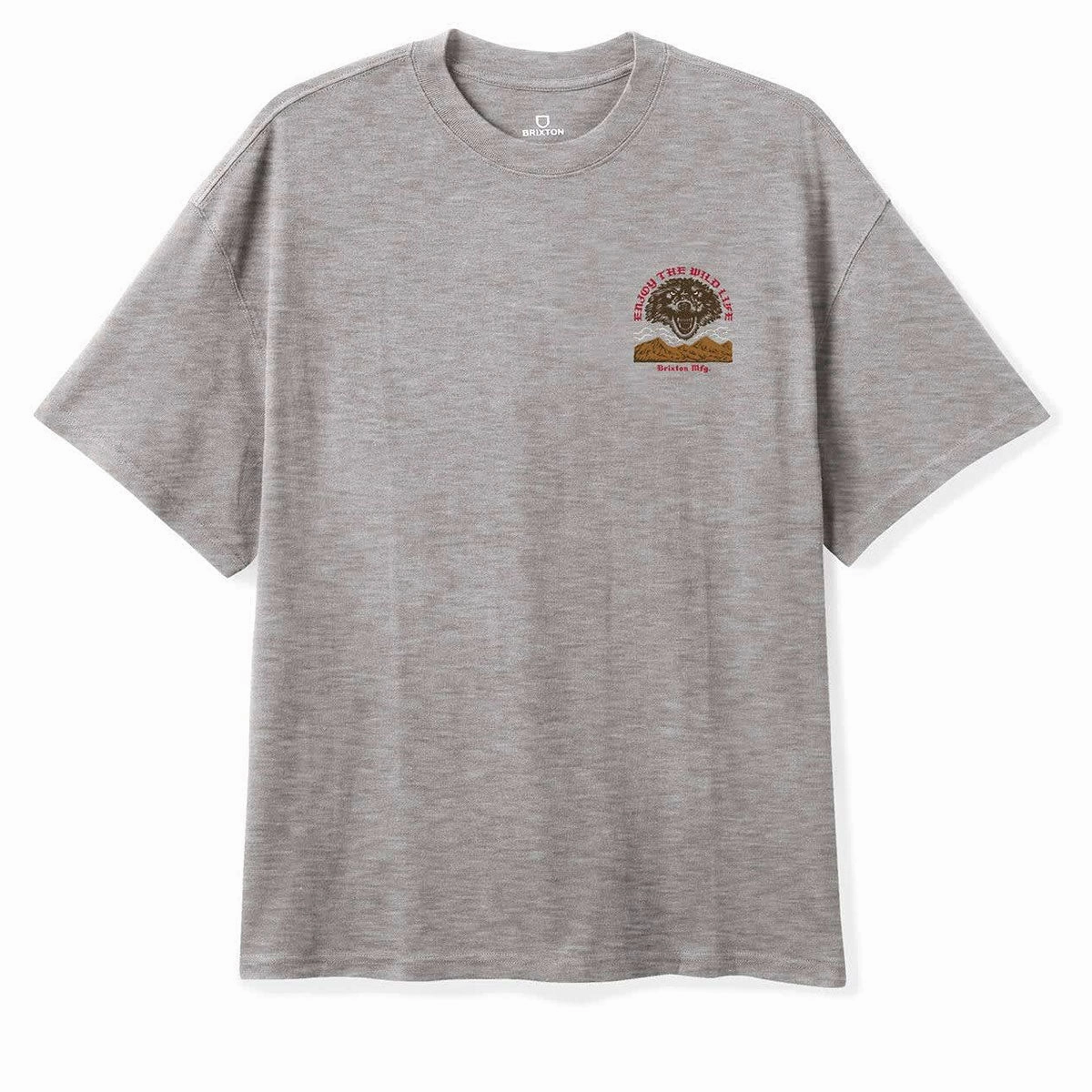 athletic style Chic Smart Brixton Mercy T-Shirt - Heather Grey