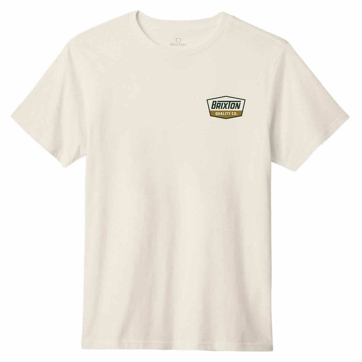 Brixton Regal T-Shirt - Cream/Dark Green/Metal Bronze Slim Silhouette