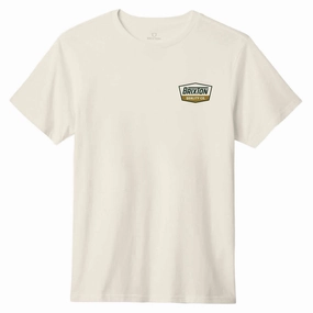 Brixton Regal T-Shirt - Cream/Dark Green/Metal Bronze Spring Wear