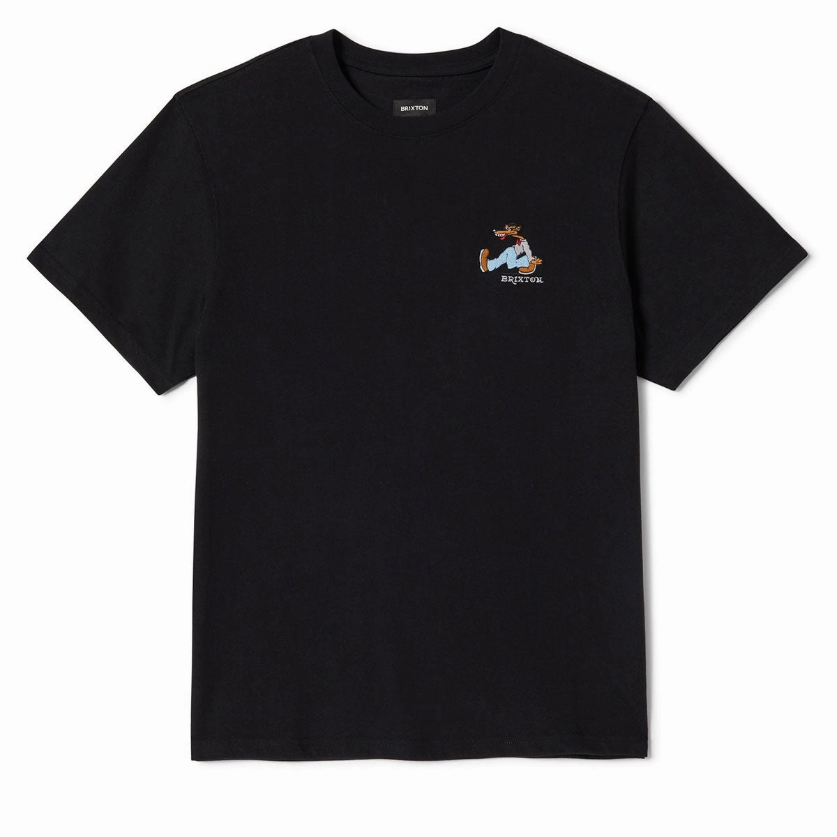 Brixton Stride Heavyweight T-Shirt - Black Classic Wash Layering Must-Have Picnic