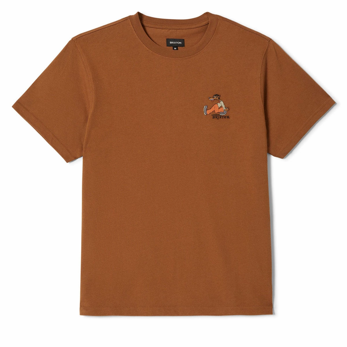 Brixton Stride Heavyweight T-Shirt - Rubber Classic Wash Versatile Layering Piece Breathable Essentials