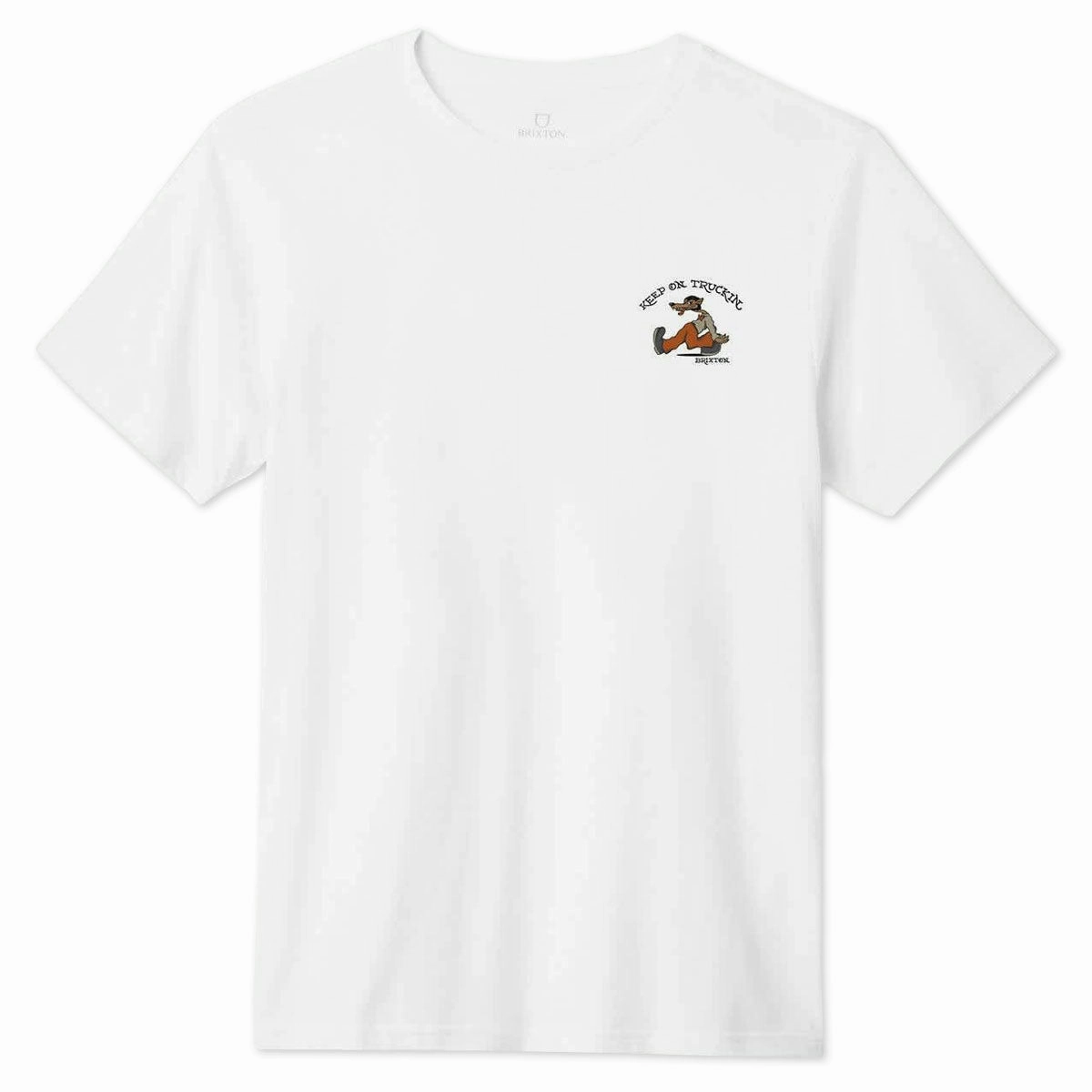 Brixton Stride Taylored T-Shirt - White Moisture Wicking Technology