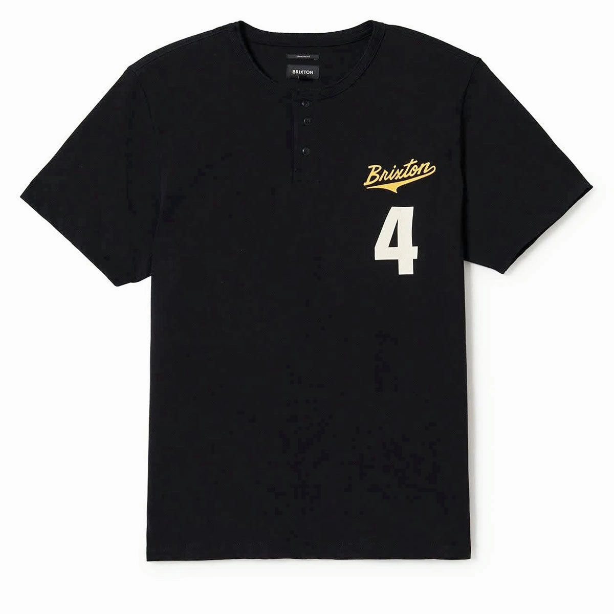 layerable Brixton The League Baseball T-Shirt - Black/Black