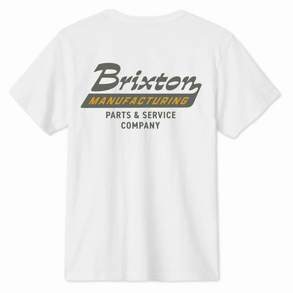 Basic Layering Brixton Township Tailored T-Shirt - White/Olive