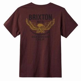 Brixton Waller T-Shirt - Port Worn Wash Denim combination