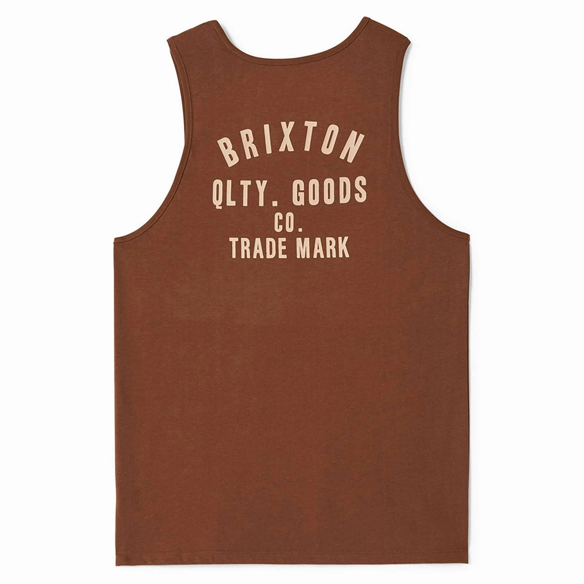Brixton Woodburn Tank Top - Pinecone Brown/Hazelnut with collars Flat Lock Stitching