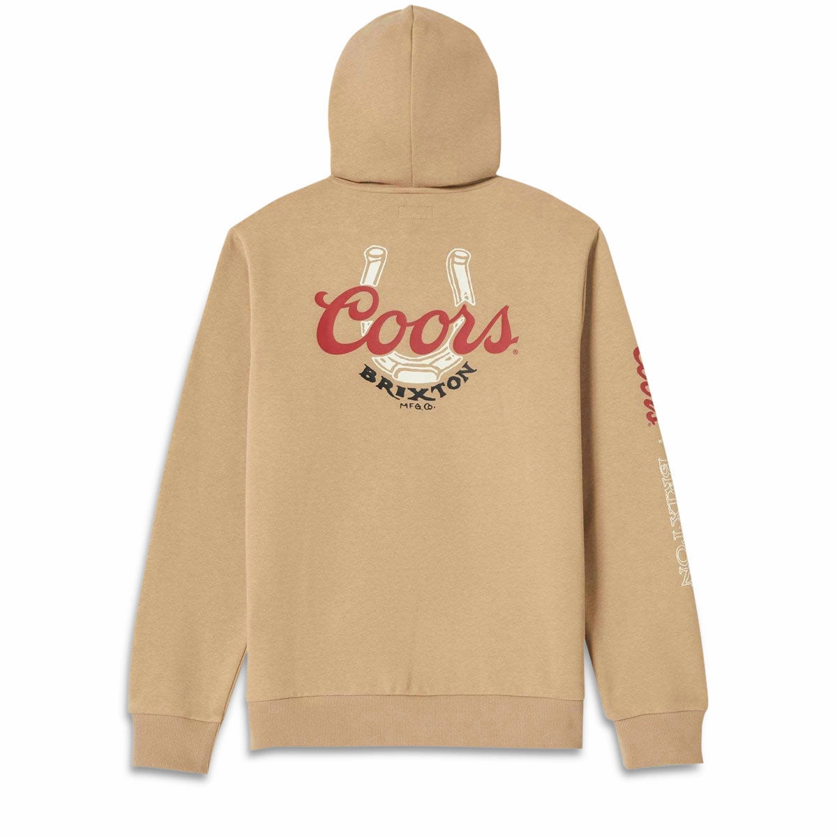 full zip Leopard like Brixton x Coors Luck Hoodie - Sand