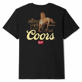 Brixton x Coors Roam T-Shirt - Black Fashionable Option