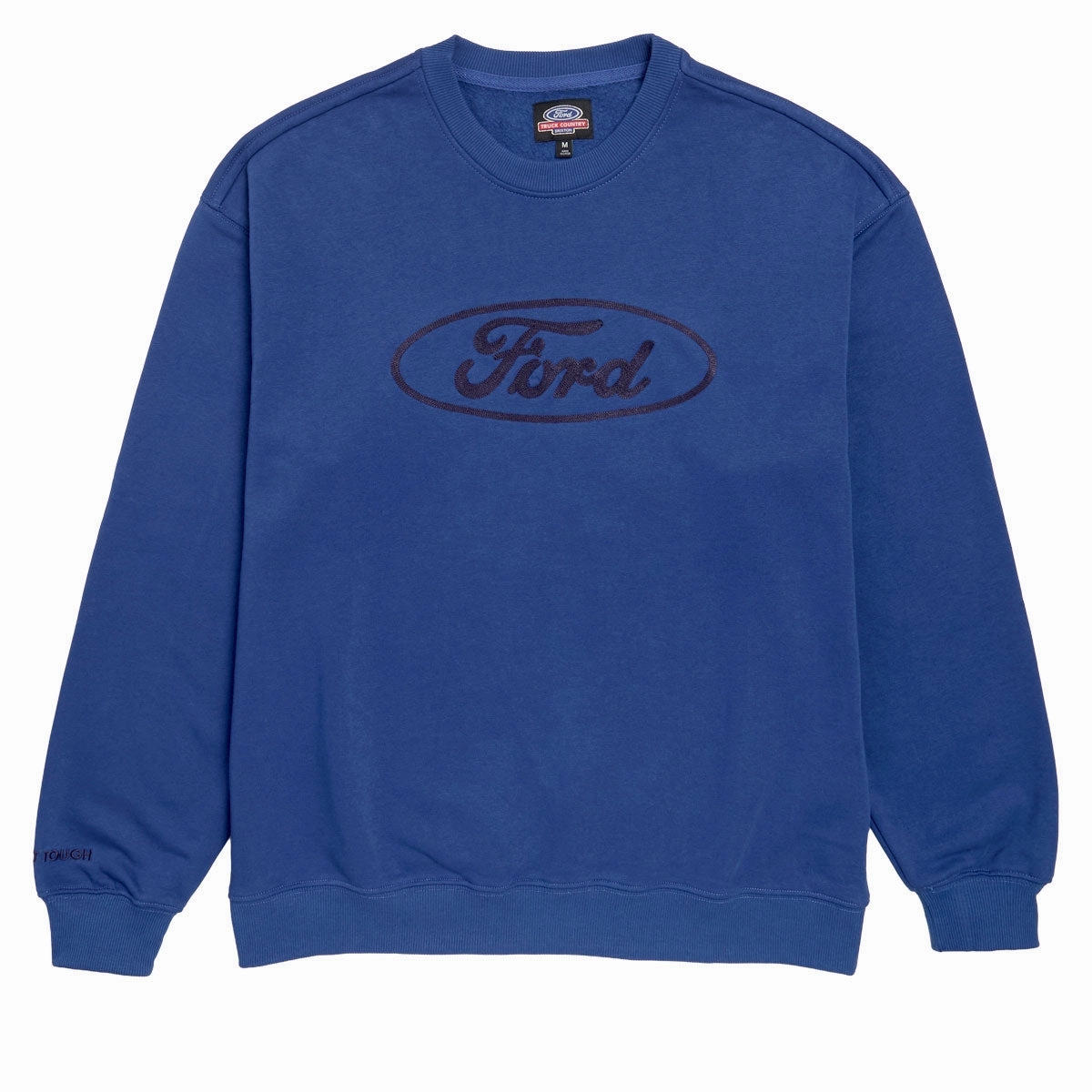 Fringe details sophisticated appearance Brixton x Ford Number One Fleece Crew Sweatshirt - Ford Blue