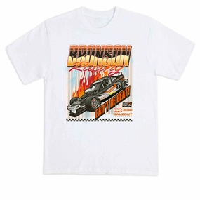 Bronson Racing Raw T-Shirt - White Minimal Outfit