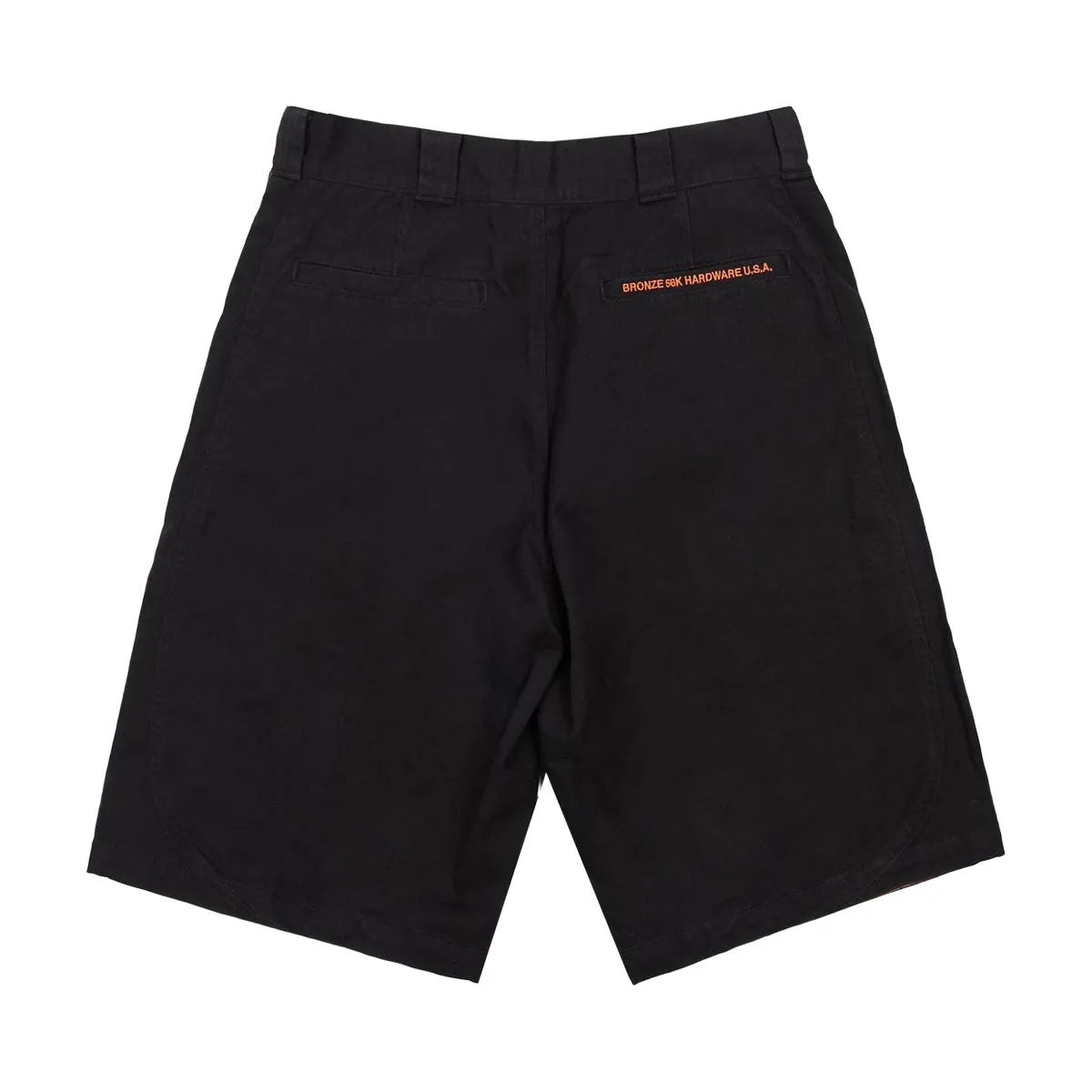 Bronze 56k Chino Shorts - Black Sweat Wicking Channels
