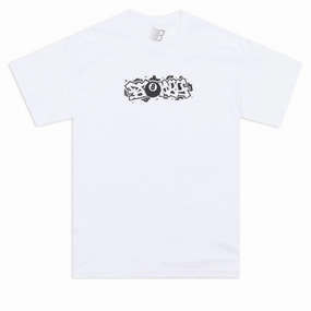 Microfiber texture Everyday Wear Bronze 56k Burner T-Shirt - White
