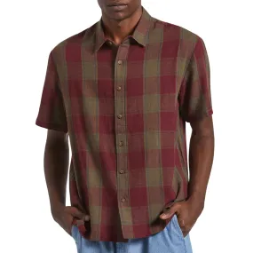 Cruise Collection Festival Fashion Brixton Cru Linen Blend Shirt - Olive Surplus/Port