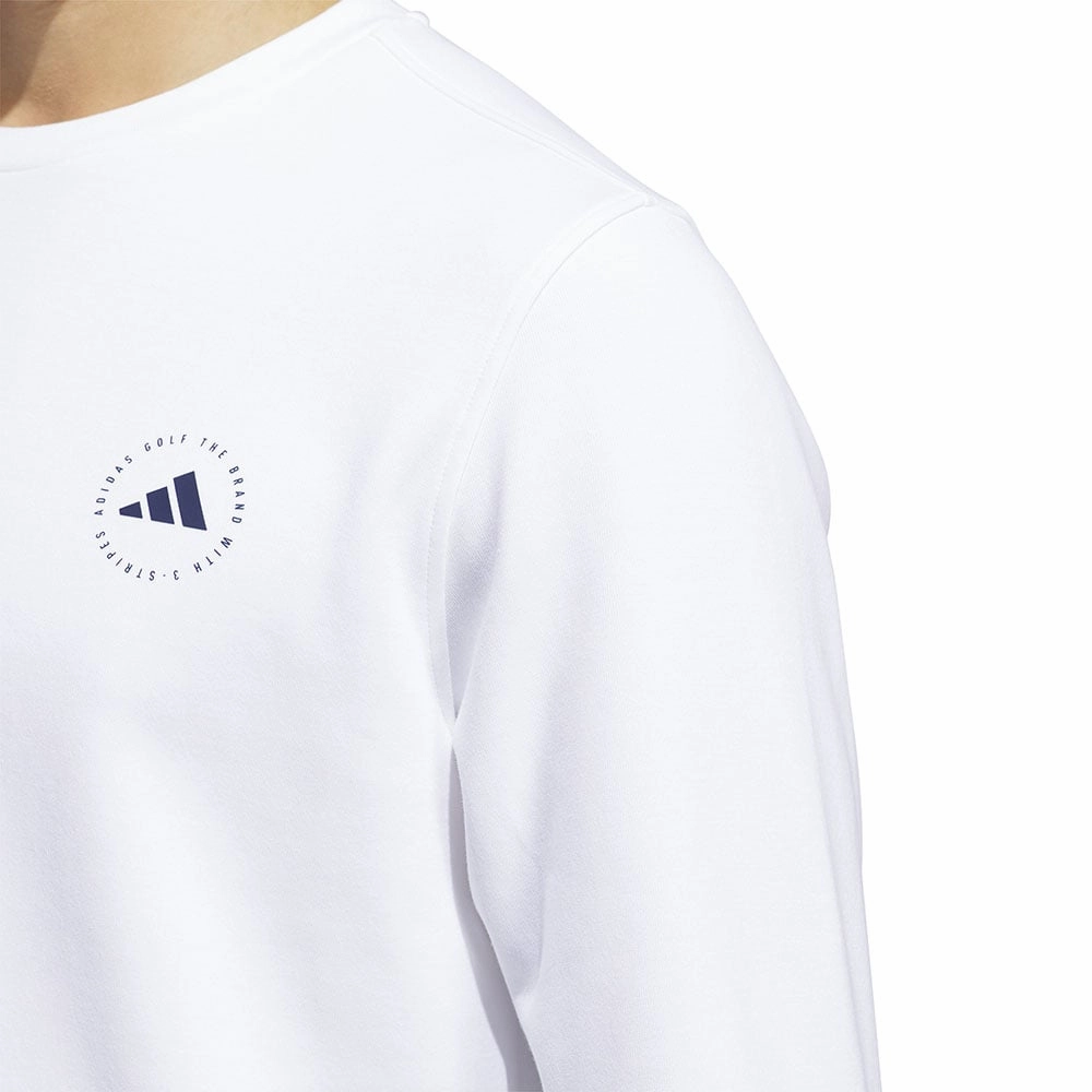 Neutral Colors adidas Core Crew Neck Pullover - White