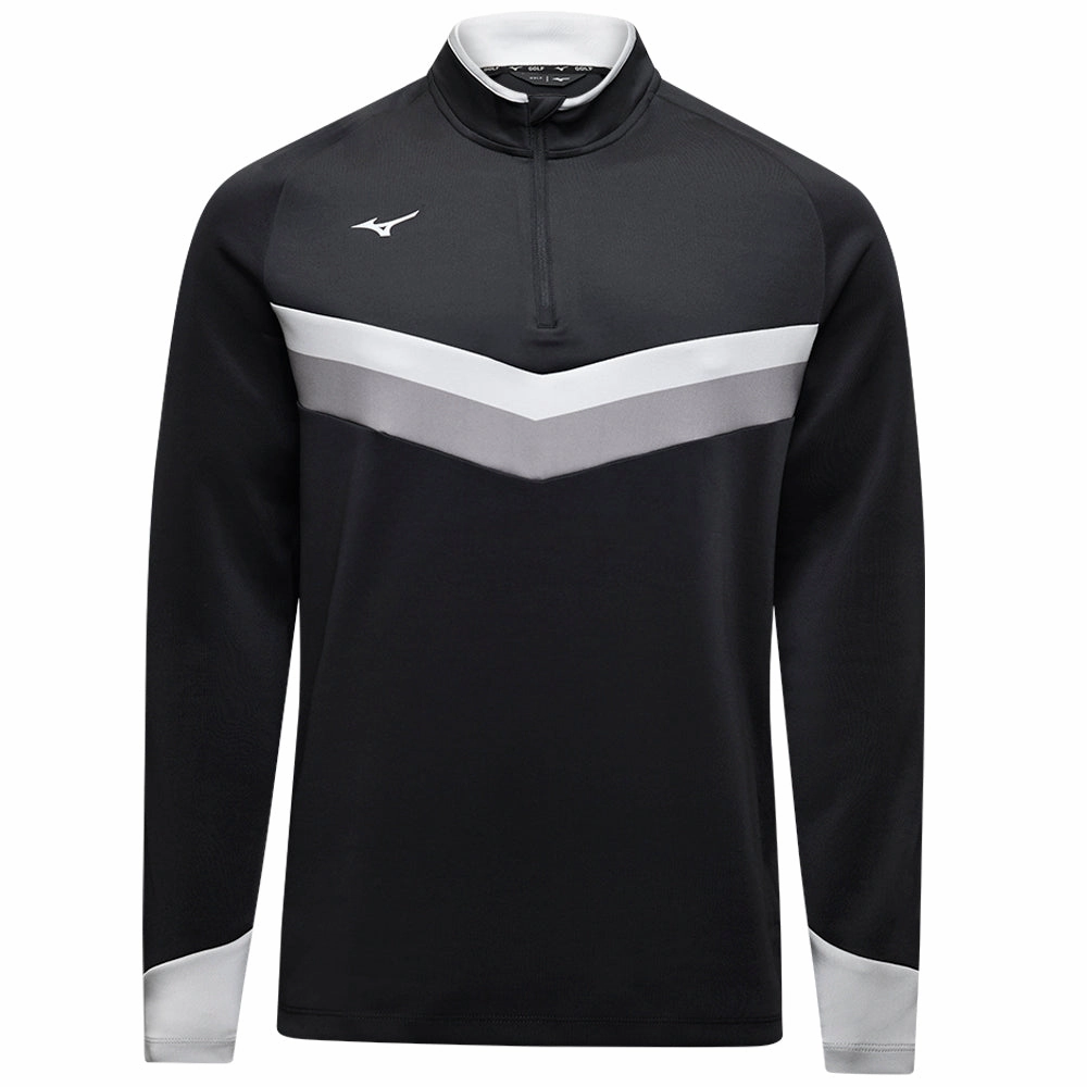 product clip convenience Mizuno V Stripe 1/4 Zip Pullover - Black