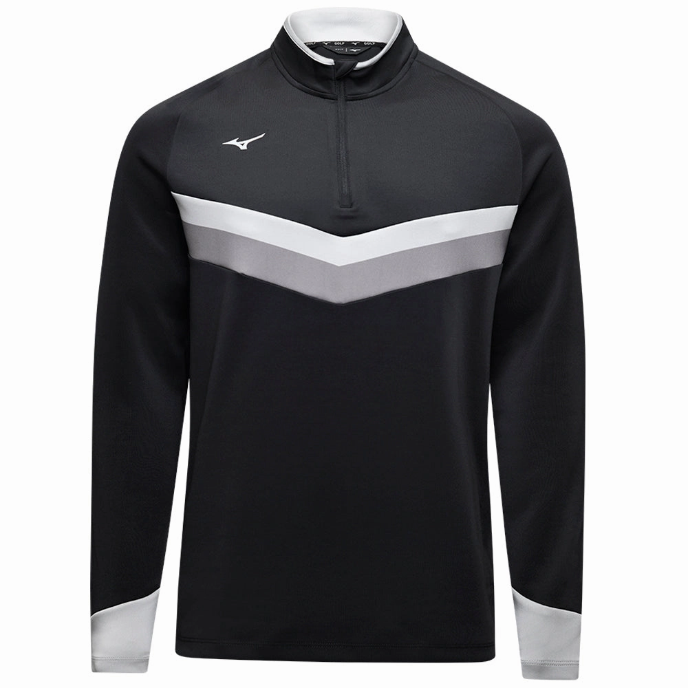 Unisex Apparel Ombre Mizuno V Stripe 1/4 Zip Pullover - Black