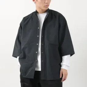 Anti-static BURLAP OUTFITTER / 7/10 Sleeve Band Collar Shirt