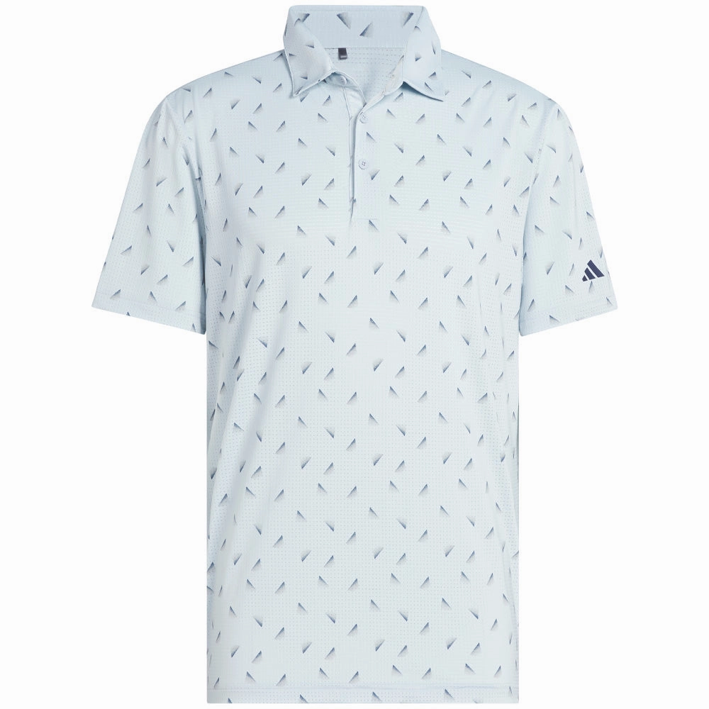 Eco friendly materials Wrinkle Resistant adidas Ultimate365 Printed Mesh Polo Shirt - Wonder Blue/Collegiate Navy