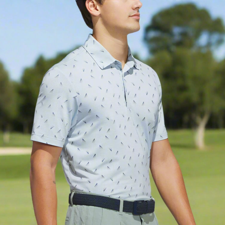 adidas Ultimate365 Printed Mesh Polo Shirt - Wonder Blue/Collegiate Navy Fashionable Wear Cool and Chic