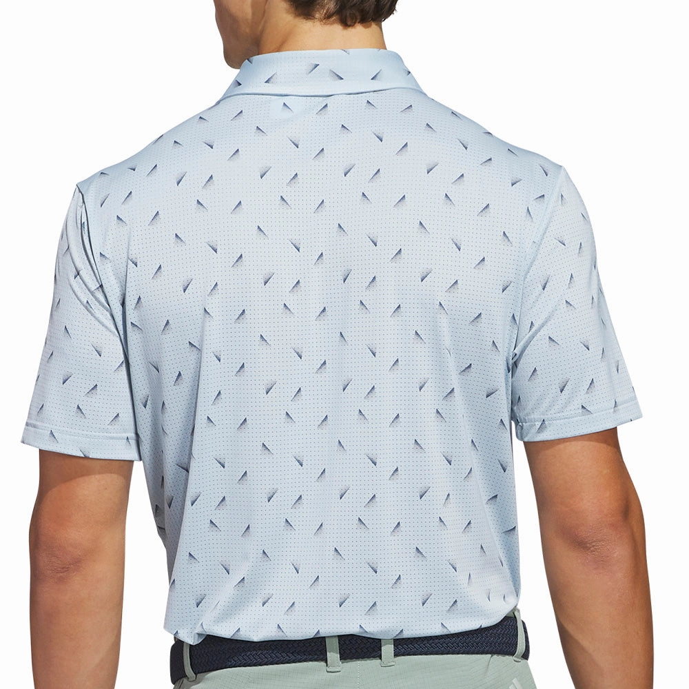 adidas Ultimate365 Printed Mesh Polo Shirt - Wonder Blue/Collegiate Navy Simple Wear Seasonal Layering
