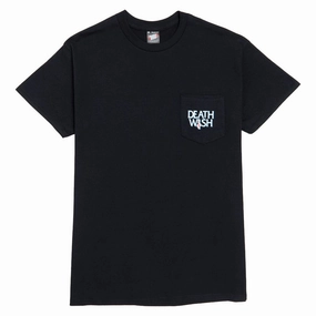 Deathwish Crooked I Pocket T-Shirt - Black Minimal Style Trend