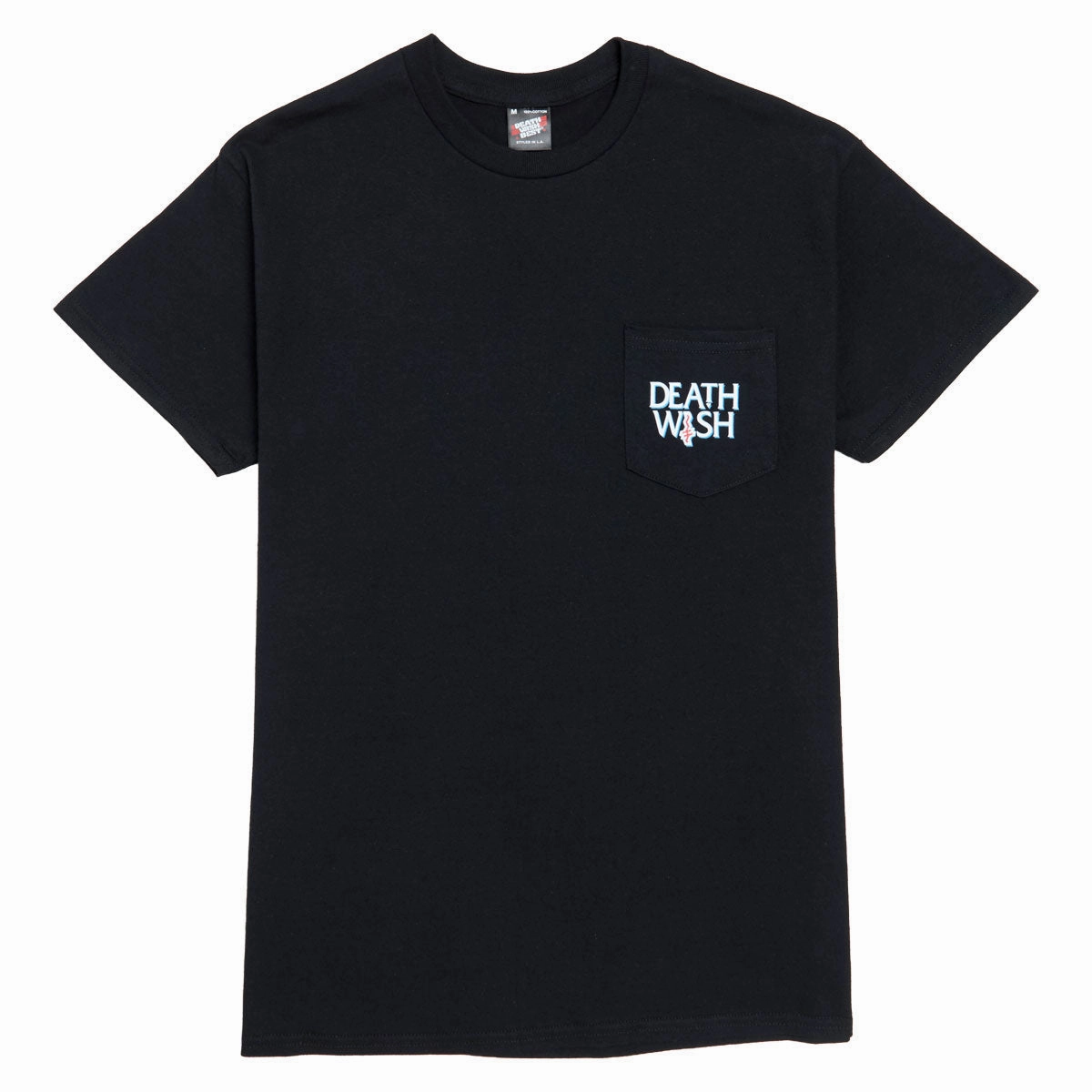 Deathwish Crooked I Pocket T-Shirt - Black Flexible Neckline