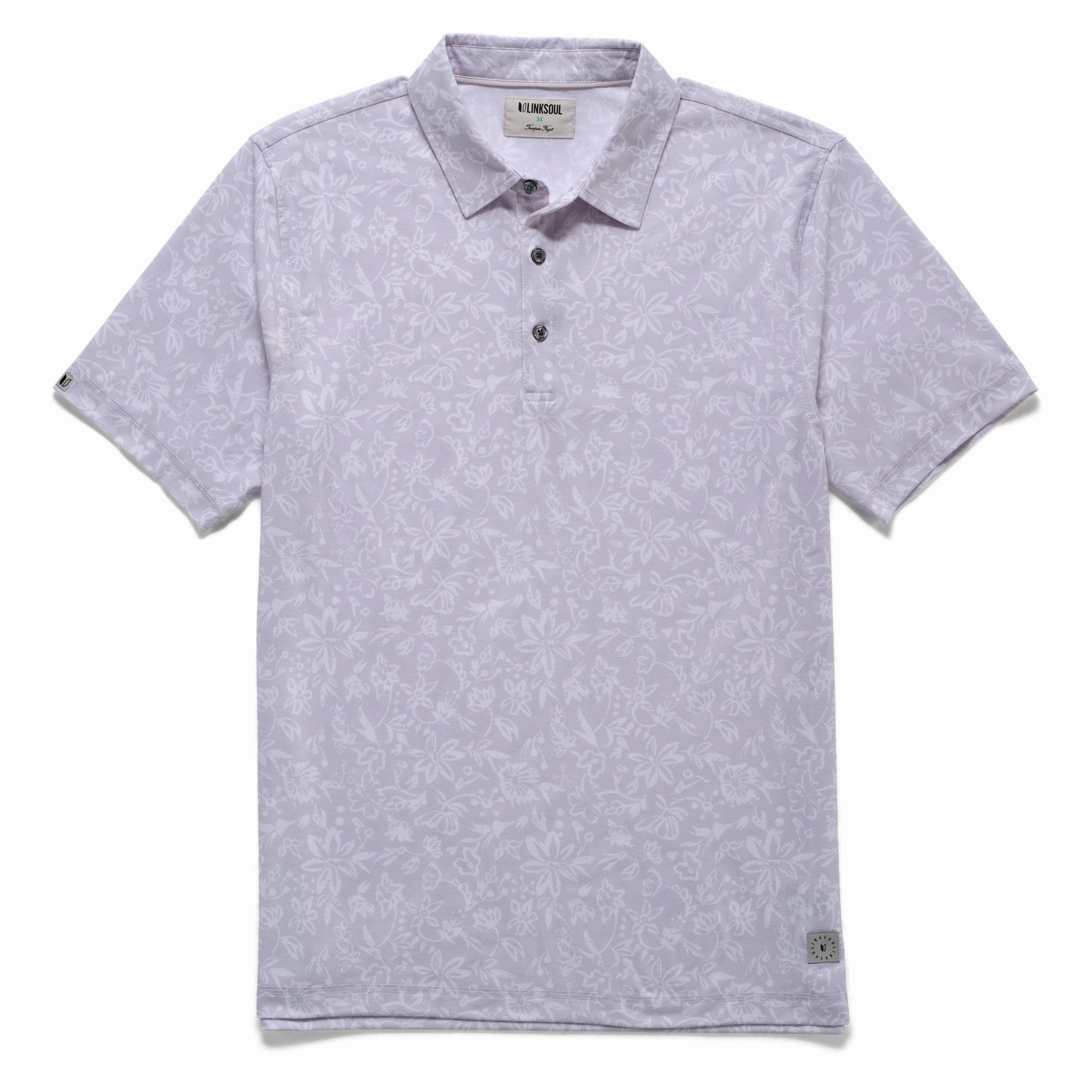 Travel Staple Athletic Cut Linksoul Delray Baja Floral Print Polo