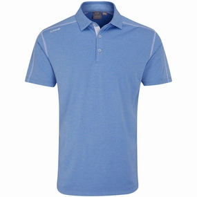 Versatile Design Active Comfort Style Ping Fynn Polo Shirt - Cornflower Blue Marl