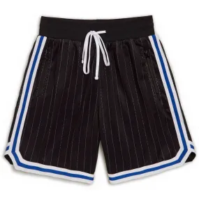 CCS Crossover Basketball Shorts - Black/Blue Ultimate Ventilation Channels button fly