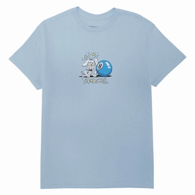 Top Heavy Dog Daze T-Shirt - Light Blue Versatile Fashion BreathableMeshLining