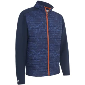 Everyday Active Style Callaway Abstract Camo Mixed Media Jacket - Navy Blazer