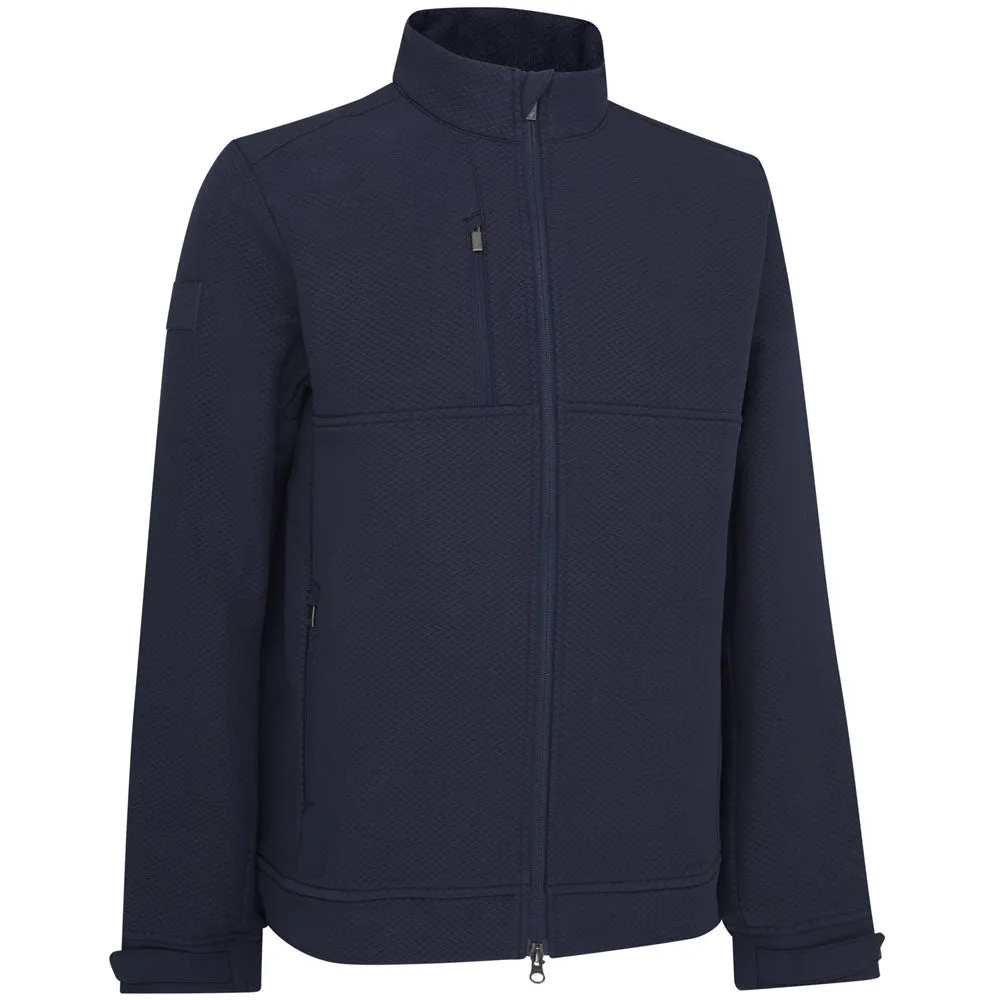 Versatile Layering Weight Seamless Design Callaway Dobby Sherpa Interior Jacket - Peacoat
