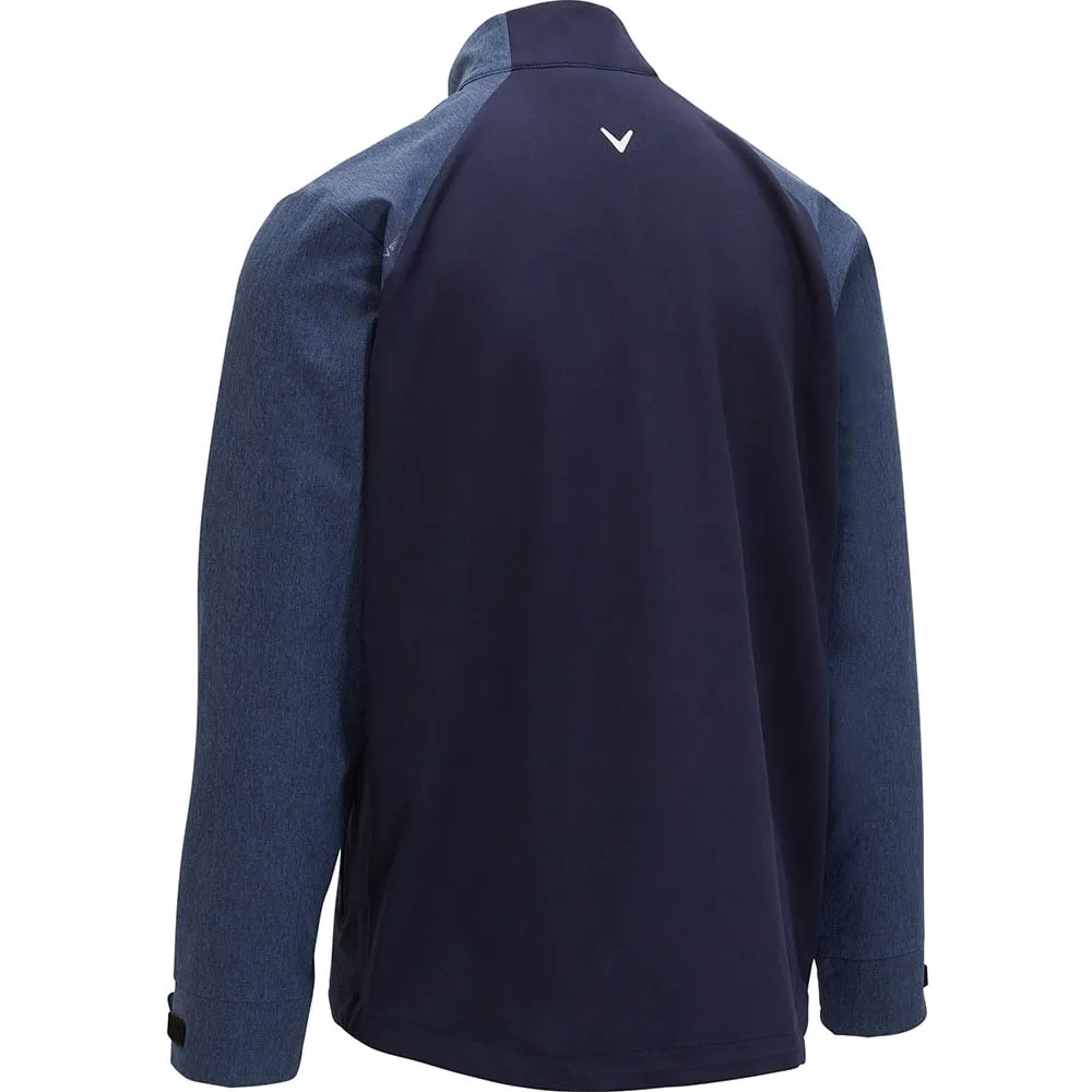 Flexible Zipper Guards Callaway Heathered 1/4 Zip Wind Jacket - Dark Moody Heather