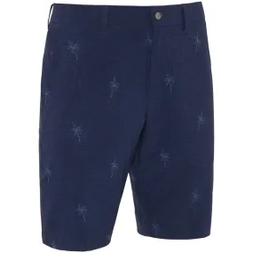 Callaway Palm Print Shorts - Peacoat Printed design