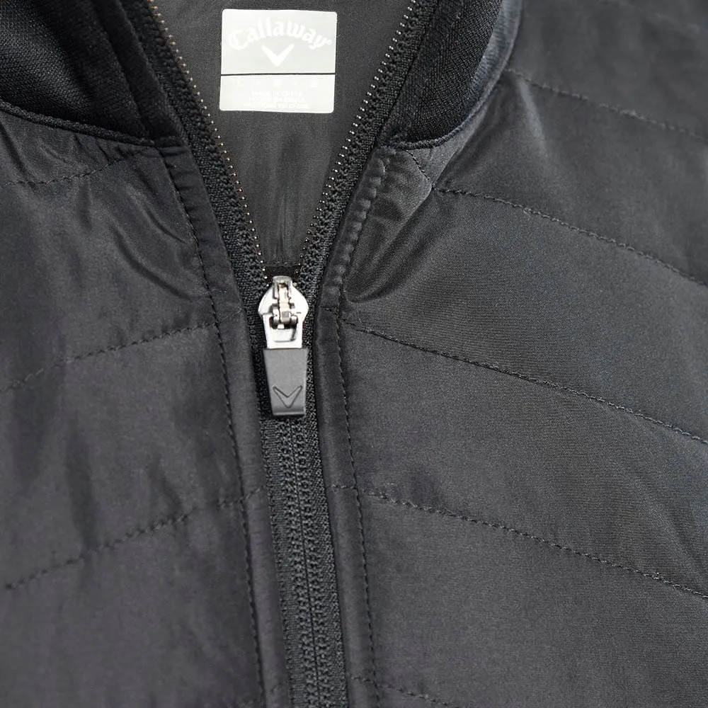 Hidden Pocket System Relaxed Fit Silhouette Callaway Puffer Jacket - Caviar
