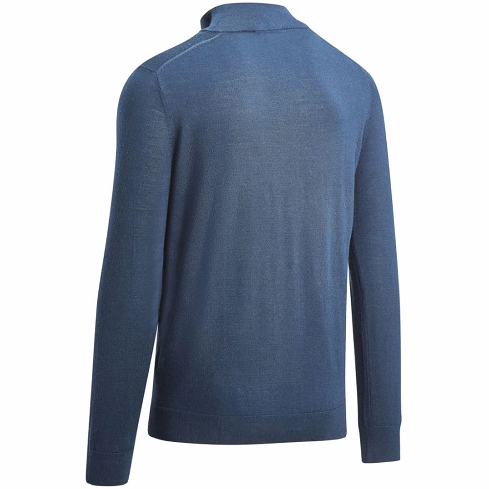 Urban Fashion Callaway 1/4 Zip Blended Merino Pullover - Blue Horizon