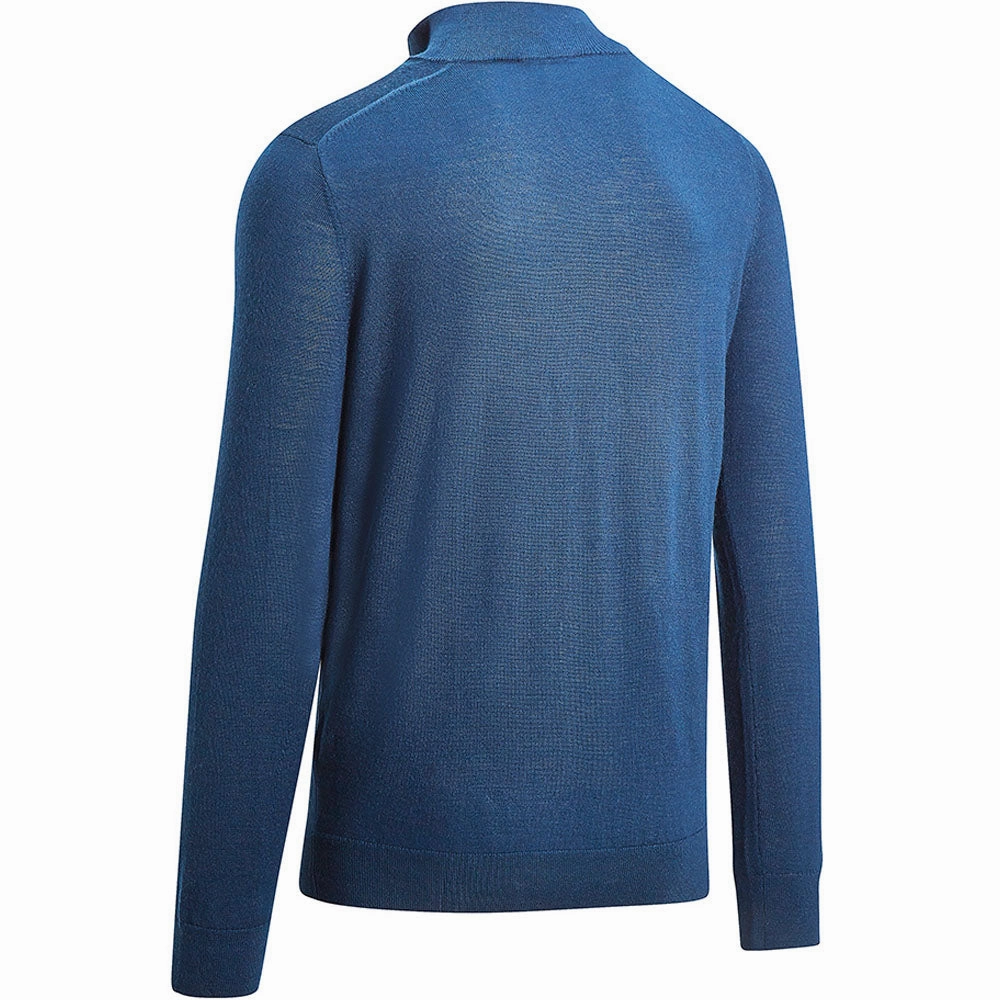 product luxury indulgence Lounge Fit Callaway 1/4 Zip Blended Merino Pullover - Moody Blue