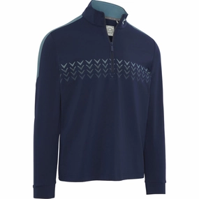 Cold-Weather Wear Callaway 1/4 Zip Block Chev Pullover - Peacoat