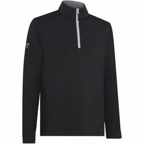 product gym readiness Callaway 1/4 Zip Mixed Media Pullover - Caviar