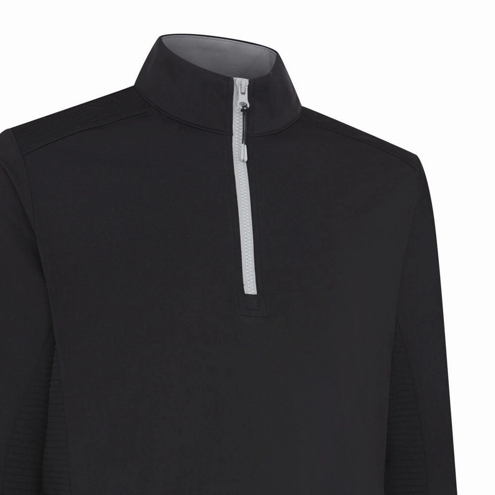 Callaway 1/4 Zip Mixed Media Pullover - Caviar Water resistant coating