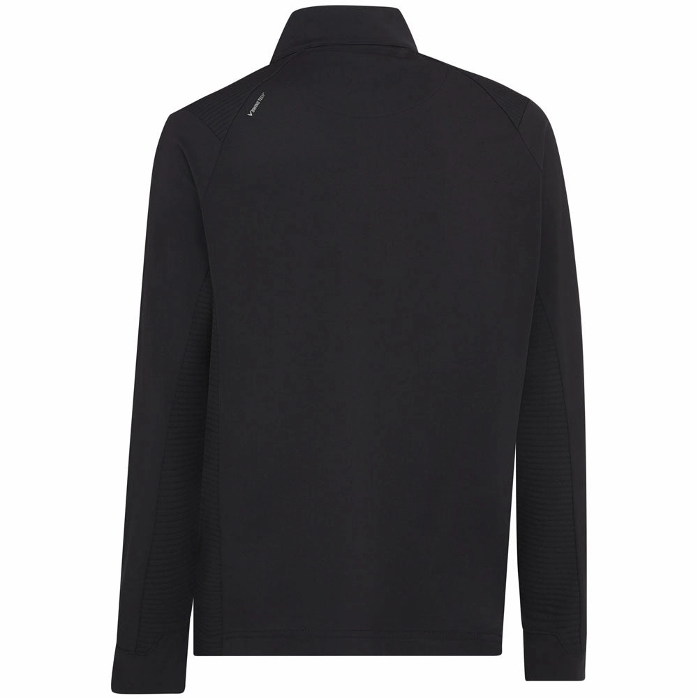 wrinkle free Callaway 1/4 Zip Mixed Media Pullover - Caviar