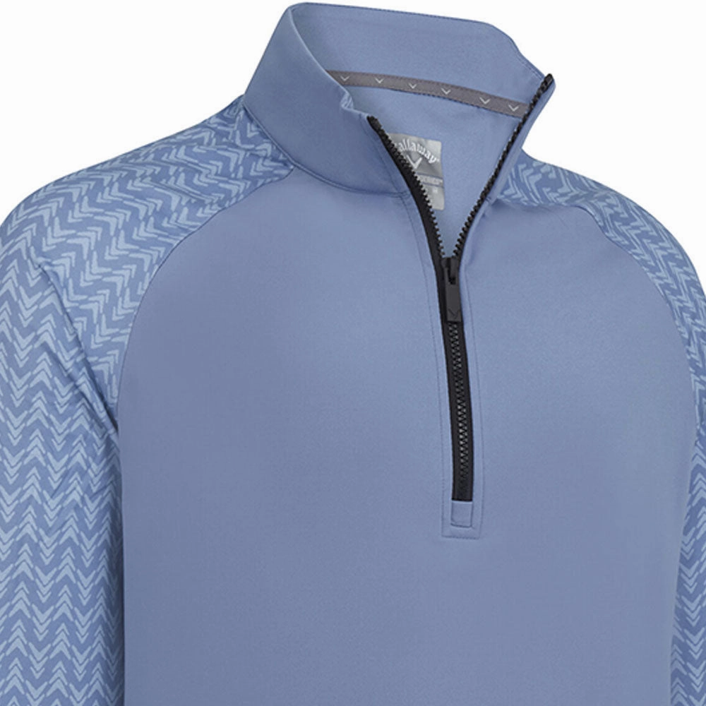 Chambray Callaway 1/4 Zip Odyssey Blocked Pullover - Infinity